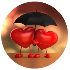 LoveR Disc vafa 2 inimi sub umbrela d20cm